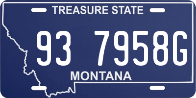 MT license plate 937958G