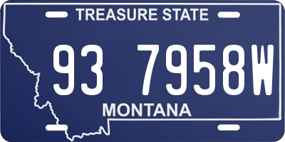 MT license plate 937958W