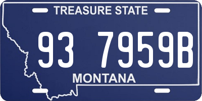 MT license plate 937959B