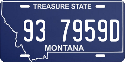 MT license plate 937959D