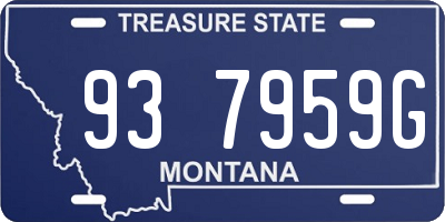 MT license plate 937959G