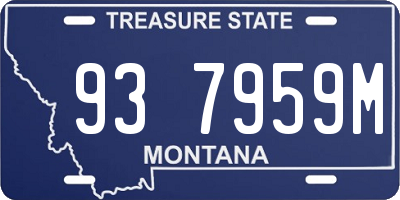 MT license plate 937959M
