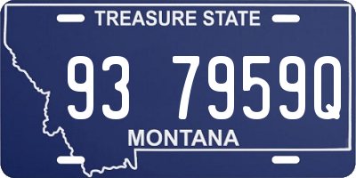 MT license plate 937959Q