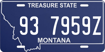 MT license plate 937959Z