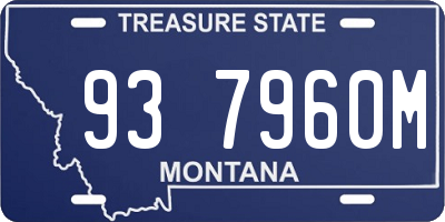 MT license plate 937960M
