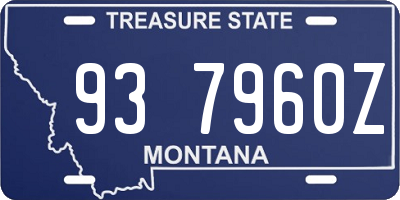 MT license plate 937960Z