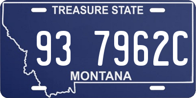MT license plate 937962C