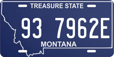 MT license plate 937962E