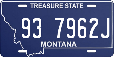 MT license plate 937962J