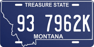 MT license plate 937962K