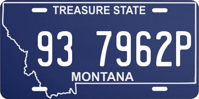 MT license plate 937962P
