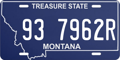 MT license plate 937962R