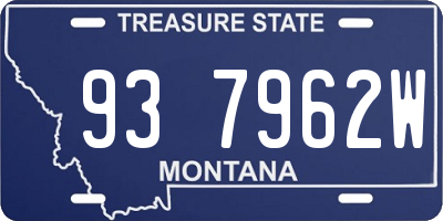 MT license plate 937962W