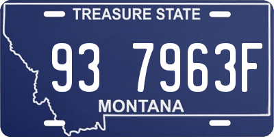 MT license plate 937963F
