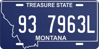 MT license plate 937963L