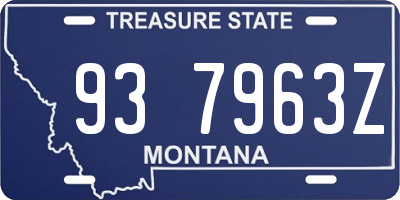 MT license plate 937963Z
