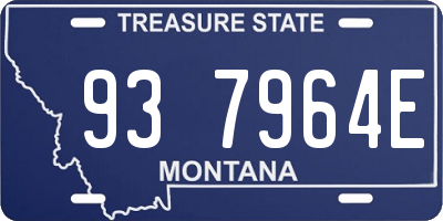MT license plate 937964E