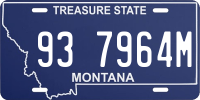 MT license plate 937964M