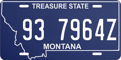MT license plate 937964Z