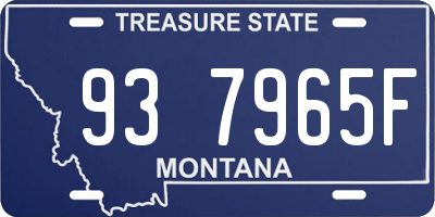 MT license plate 937965F