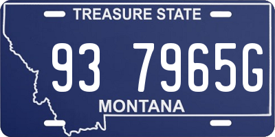 MT license plate 937965G