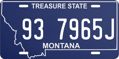 MT license plate 937965J