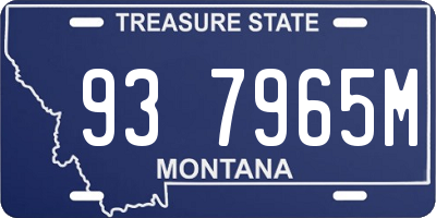 MT license plate 937965M