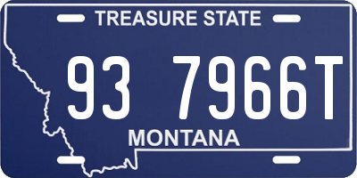 MT license plate 937966T