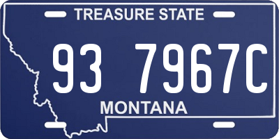MT license plate 937967C