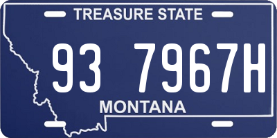 MT license plate 937967H