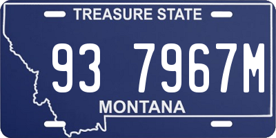 MT license plate 937967M