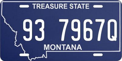 MT license plate 937967Q