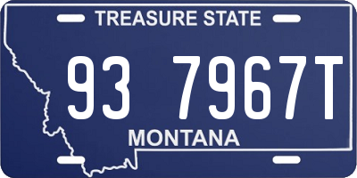 MT license plate 937967T