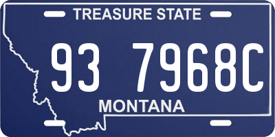 MT license plate 937968C