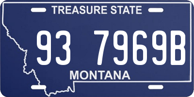 MT license plate 937969B