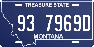MT license plate 937969D