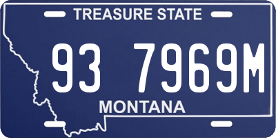 MT license plate 937969M