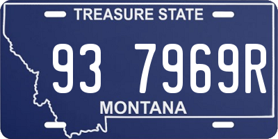MT license plate 937969R