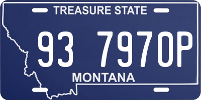 MT license plate 937970P