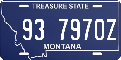 MT license plate 937970Z