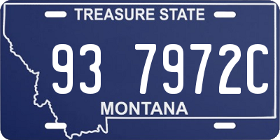 MT license plate 937972C