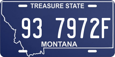 MT license plate 937972F