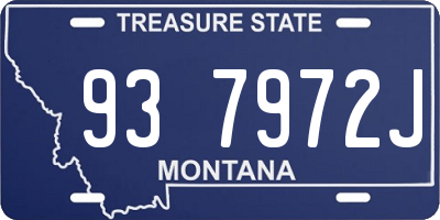 MT license plate 937972J