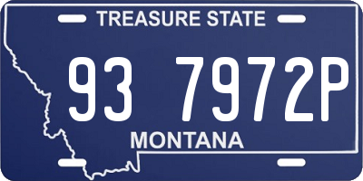 MT license plate 937972P