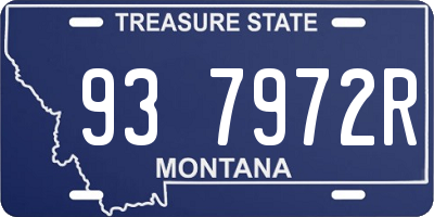 MT license plate 937972R