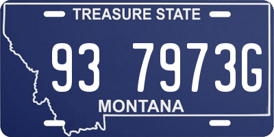 MT license plate 937973G