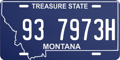 MT license plate 937973H