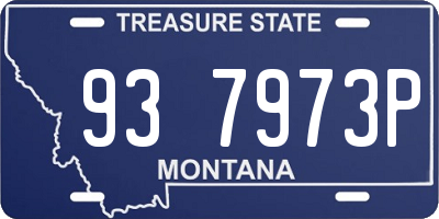 MT license plate 937973P