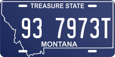MT license plate 937973T