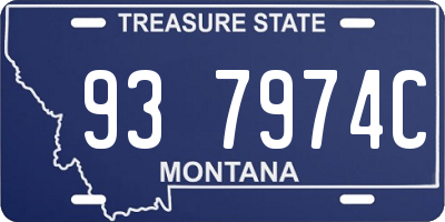 MT license plate 937974C